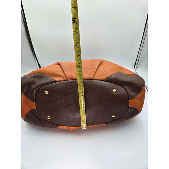 MCM Leather Satchel Handbag Purse Cognac Brown Top Handle Designer Bag - Picture 13 of 16